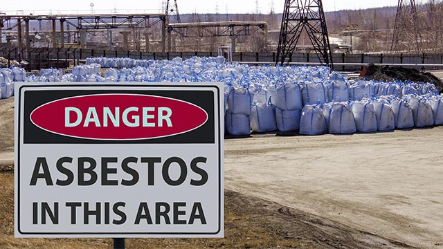 Caution Asbestos In this Area Signage