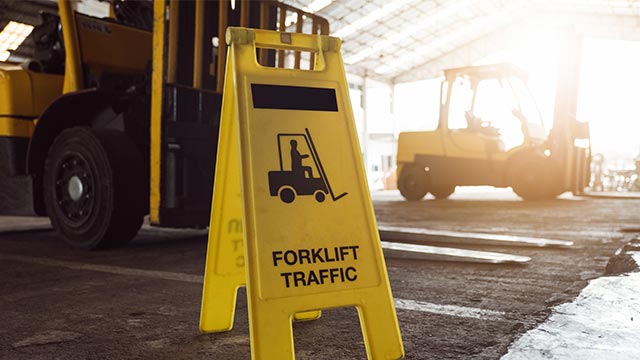 Forklift traffic signage