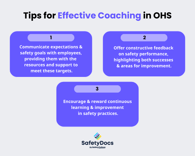 Tips for Effective Coaching in OHS Infographic | SafetyDocs