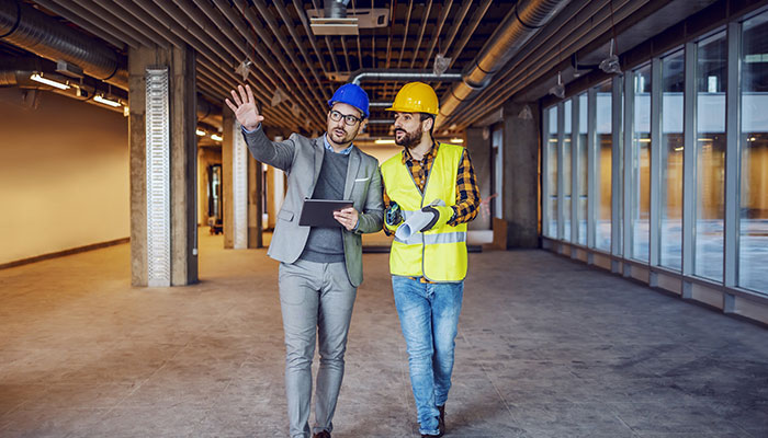 Workers conducting a site inspection